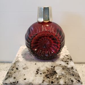 !Avon vintage glass Christmas ornament cologne decanter.